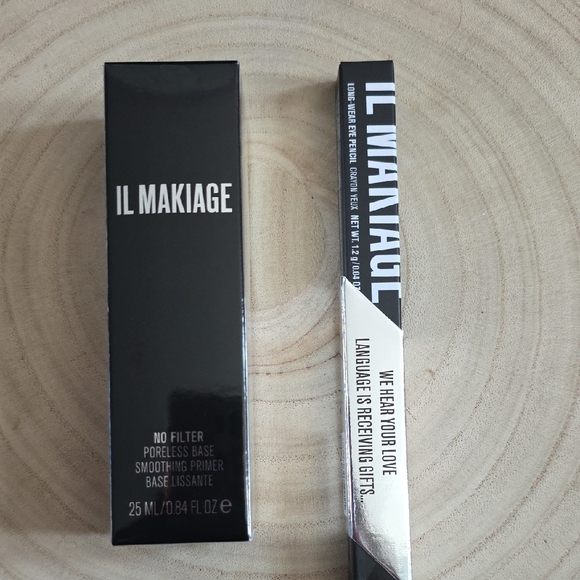 IL MAKIAGE No Filter Smoothing Primer And Long-Wear Eye Pencil Combo, New. - Picture 2 of 9